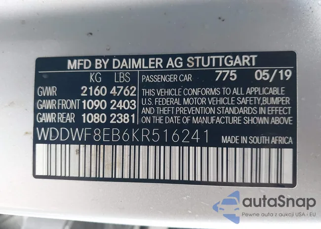 WDDWF8EB6KR516241: 44063423