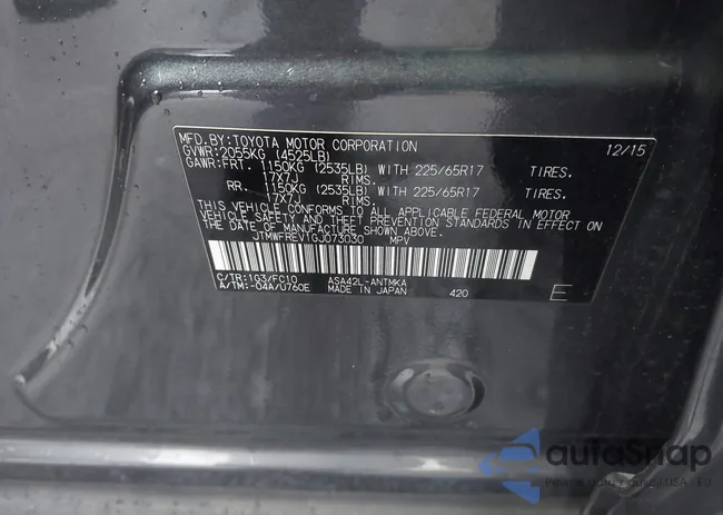 JTMWFREV1GJ073030: 44063495