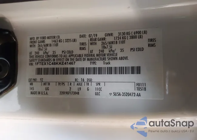 1FTEX1C48KKE41467: 44064641