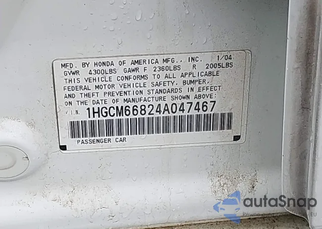 1HGCM66824A047467: 44064645