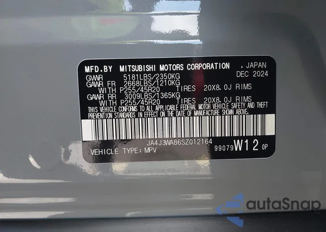 JA4J3WA86SZ012164: 44064769