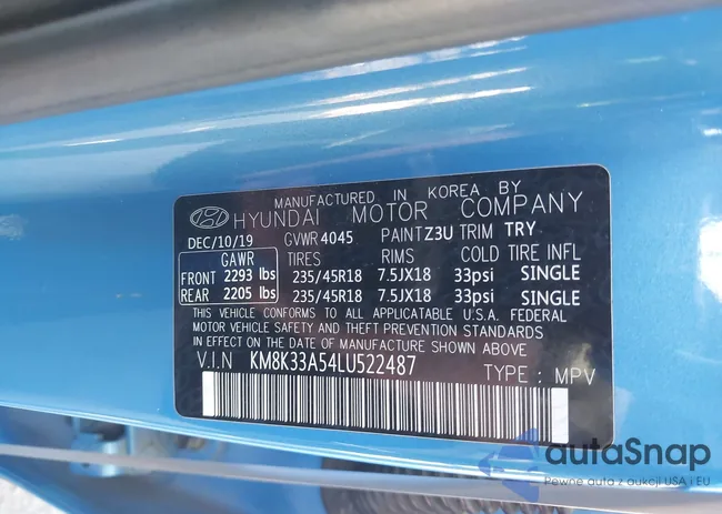 KM8K33A54LU522487: 44064832