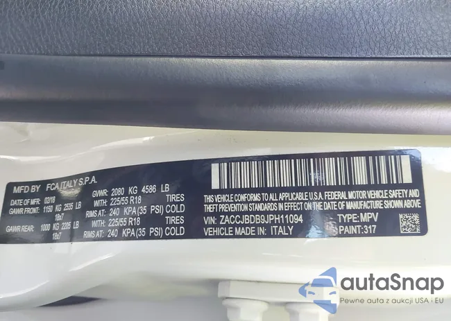 ZACCJBDB9JPH11094: 44065000