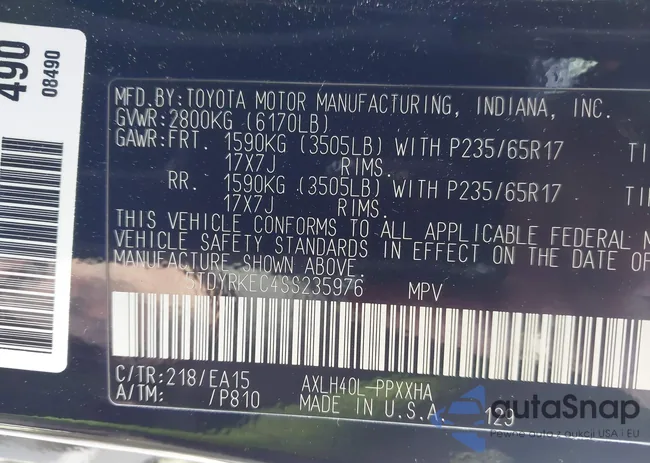 5TDYRKEC4SS235976: 44065094