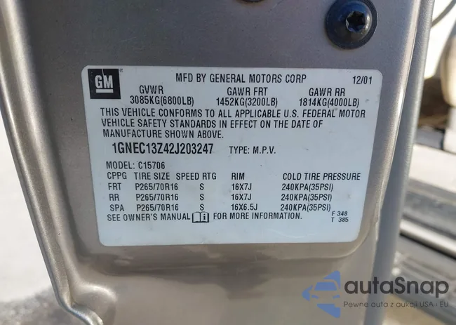 1GNEC13Z42J203247: 44065181