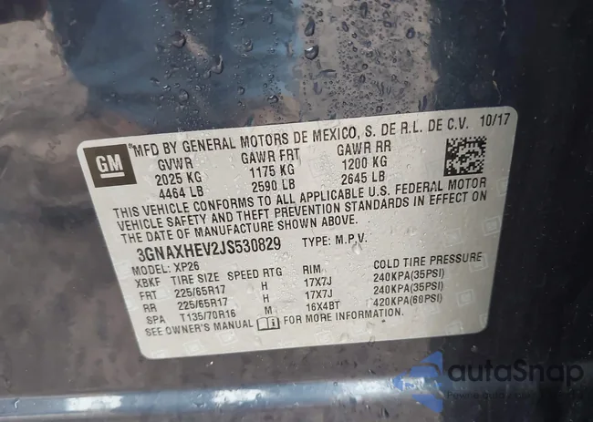 3GNAXHEV2JS530829: 44064218