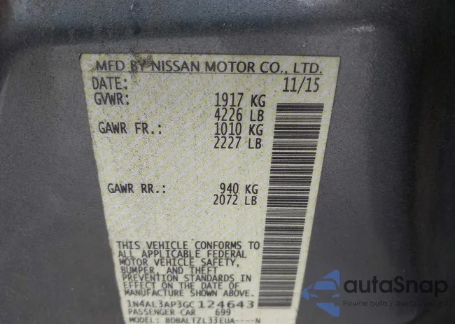 1N4AL3AP3GC124643: 44064282