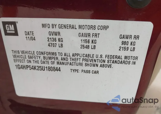 1G4HP54K25U180844: 44064299