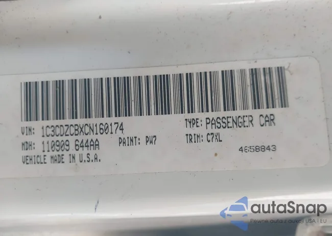 1C3CDZCBXCN160174: 44064325