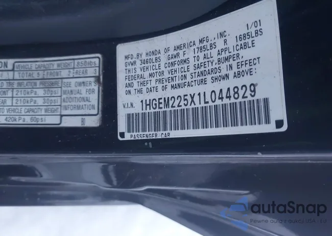 1HGEM225X1L044829: 44064335