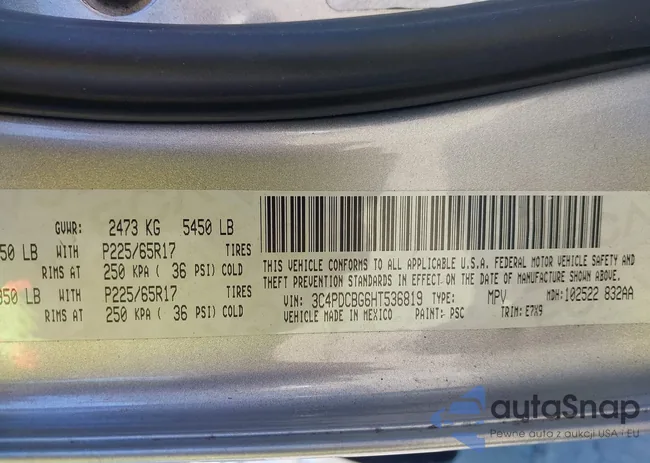 3C4PDCBG6HT536819: 44064399