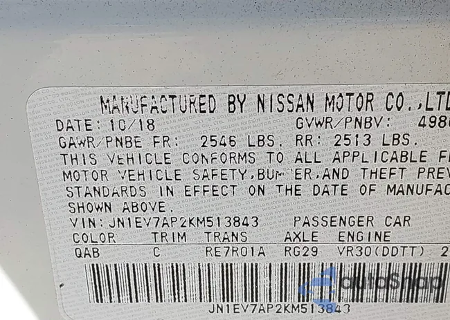 JN1EV7AP2KM513843: 44064464