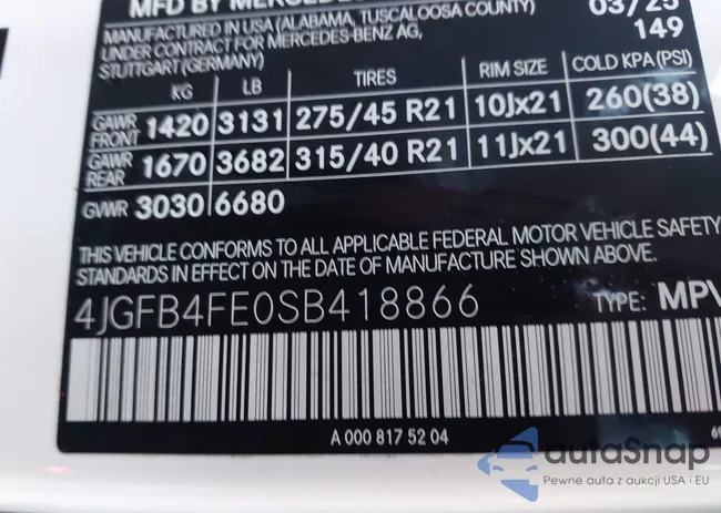 4JGFB4FE0SB418866: 44064530