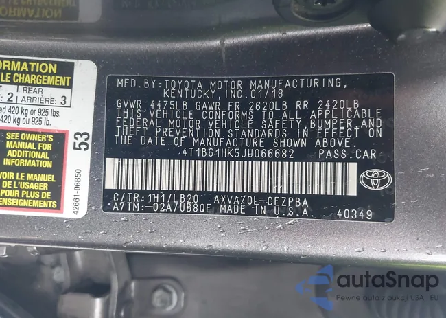 4T1B61HK5JU066682: 44064558