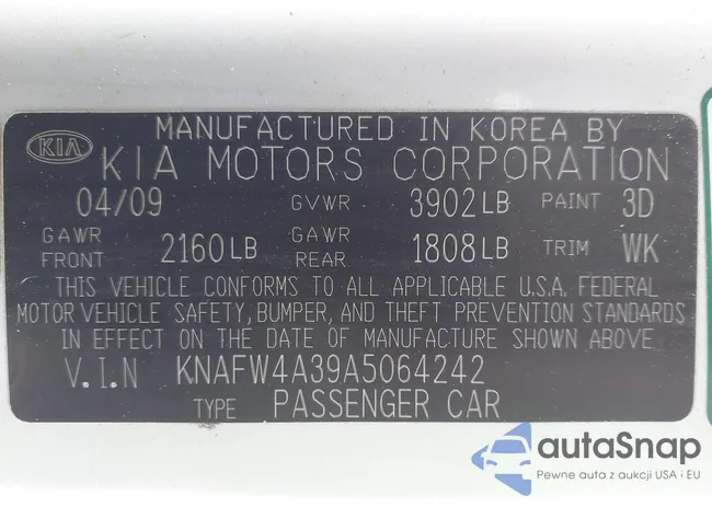 KNAFW4A39A5064242: 44064601