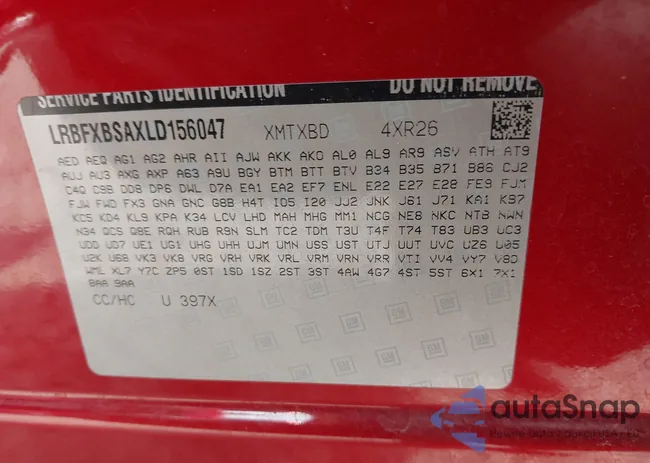 LRBFXBSAXLD156047: 44065632