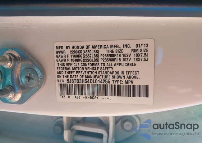 5J8TB3H54DL014255: 44065635