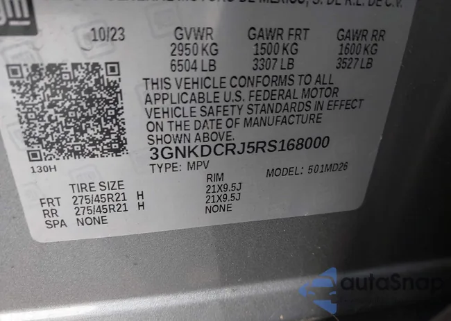 3GNKDCRJ5RS168000: 44065713