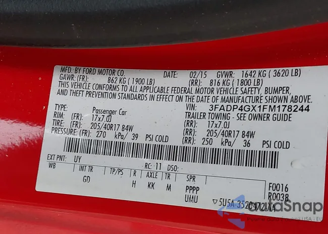 3FADP4GX1FM178244: 44065805