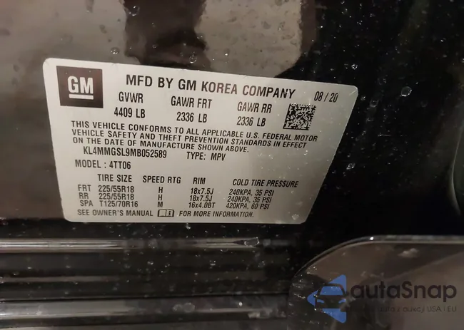 KL4MMGSL9MB052589: 44065812