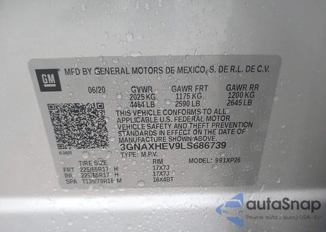 3GNAXHEV9LS686739: 44066019