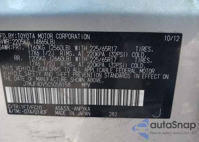 JTMJF4DV5C5058158: 44066083