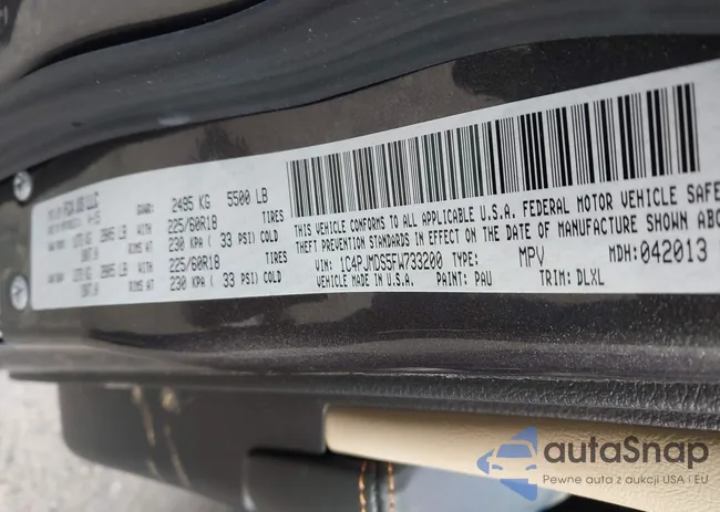 1C4PJMDS5FW733200: 44065476