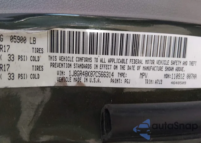 1J8GR48K87C566314: 44065491