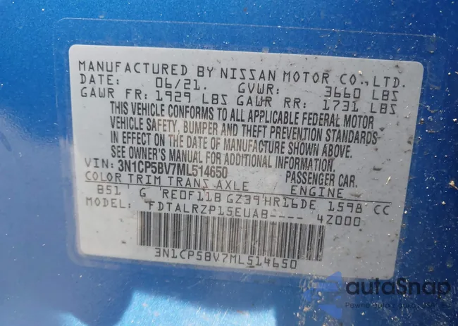 3N1CP5BV7ML514650: 44065492