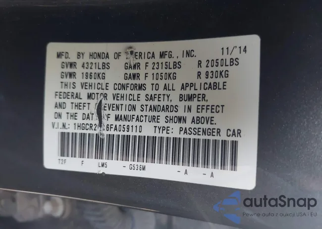 1HGCR2F56FA059110: 44065585