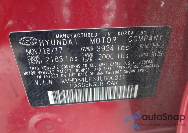 KMHD84LF3JU600311: 44066609