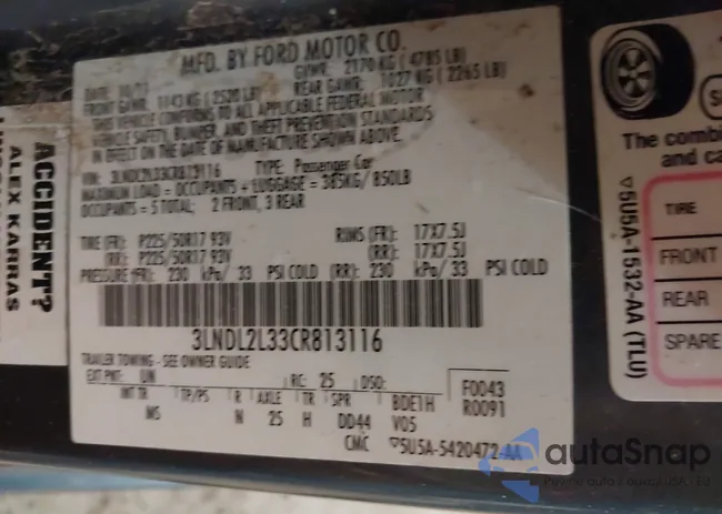 3LNDL2L33CR813116: 44066686