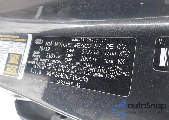 3KPF24AD8LE189988: 44066826