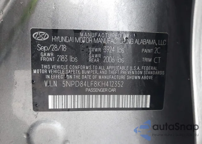 5NPD84LF8KH412352: 44066955