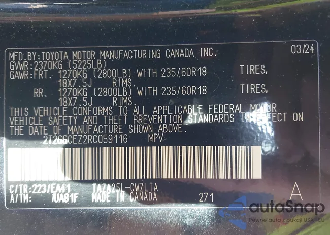 2T2GGCEZ2RC059116: 44066976