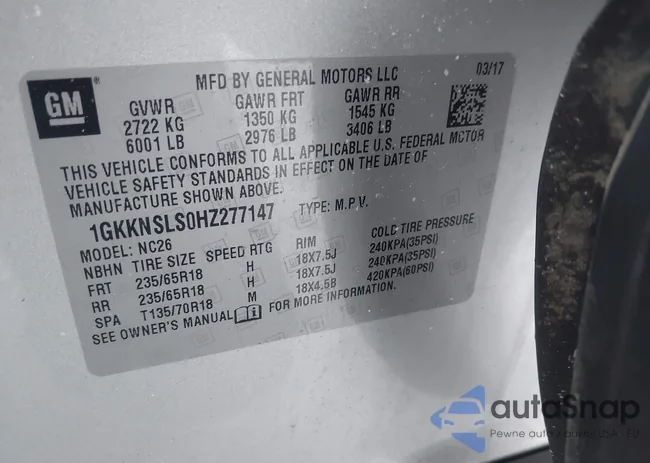 1GKKNSLS0HZ277147: 44066387