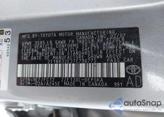 2T1BR32E27C796775: 44066450