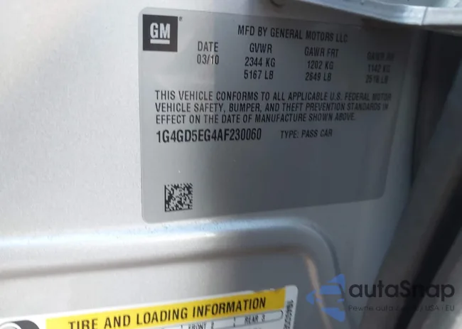 1G4GD5EG4AF230060: 44066502