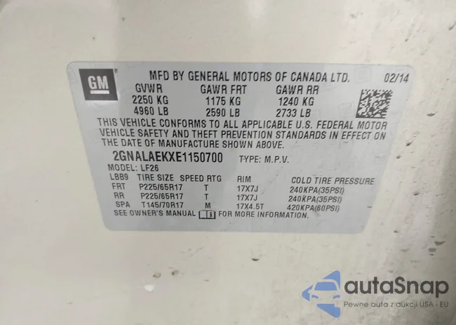 2GNALAEKXE1150700: 44067817