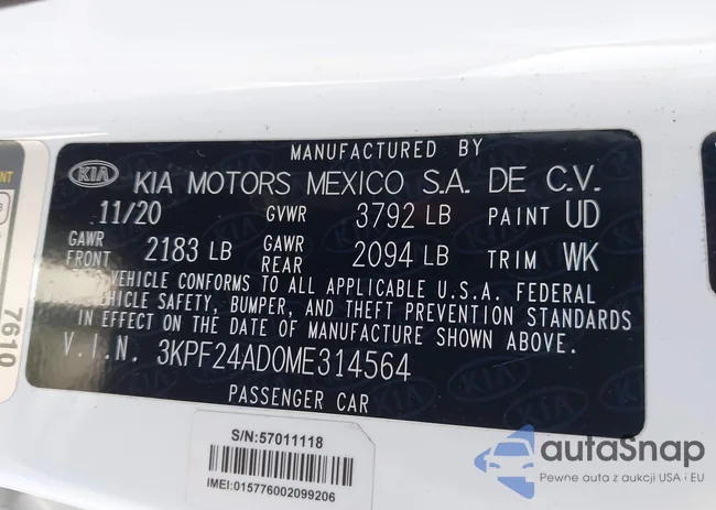 3KPF24AD0ME314564: 44068086