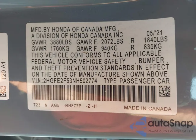 2HGFE2F53NH502774: 44067351