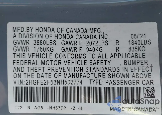 2HGFE2F53NH502774: 44067351