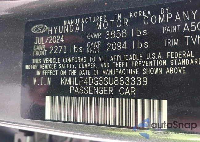 KMHLP4DG3SU863339: 44068791