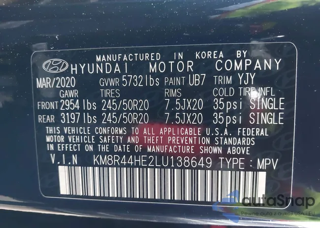 KM8R44HE2LU138649: 44068913