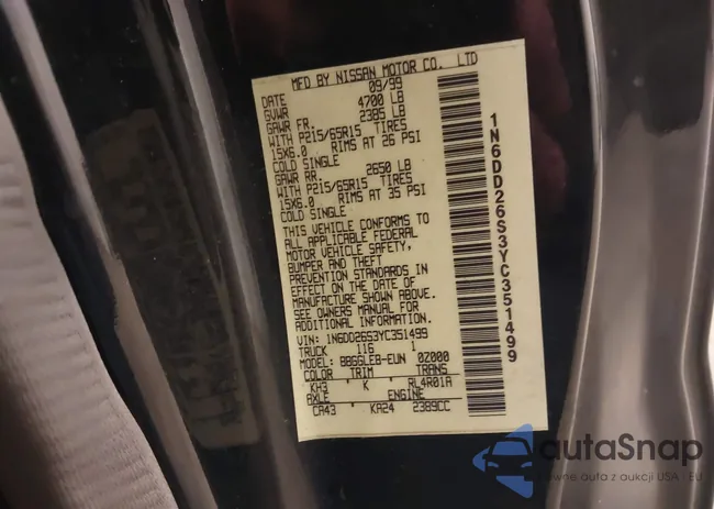 1N6DD26S3YC351499: 44069040