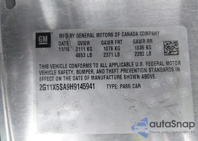 2G11X5SA9H9145941: 44068581