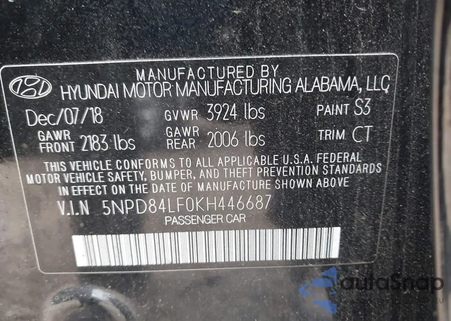 5NPD84LF0KH446687: 44069666