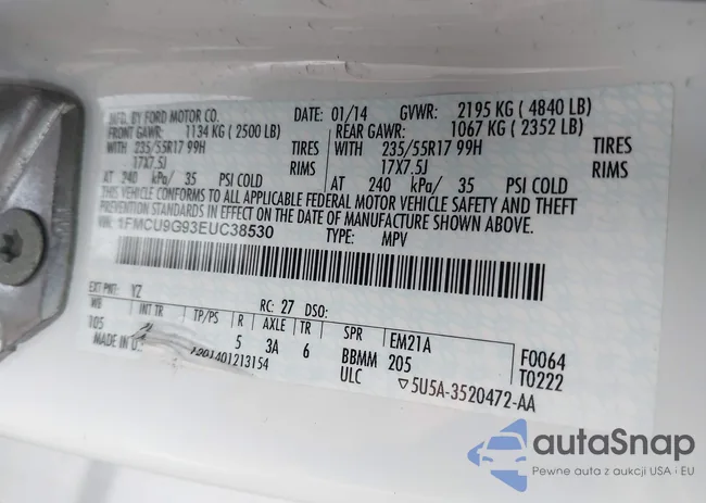 1FMCU9G93EUC38530: 44069877