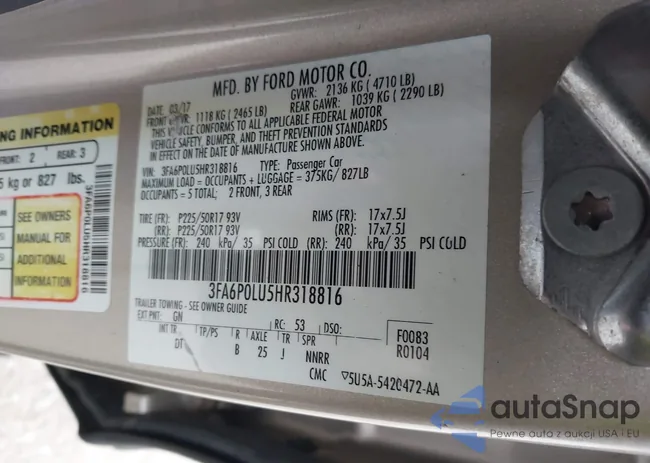 3FA6P0LU5HR318816: 44070082