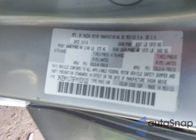 3MZBM1U78FM163122: 44070147